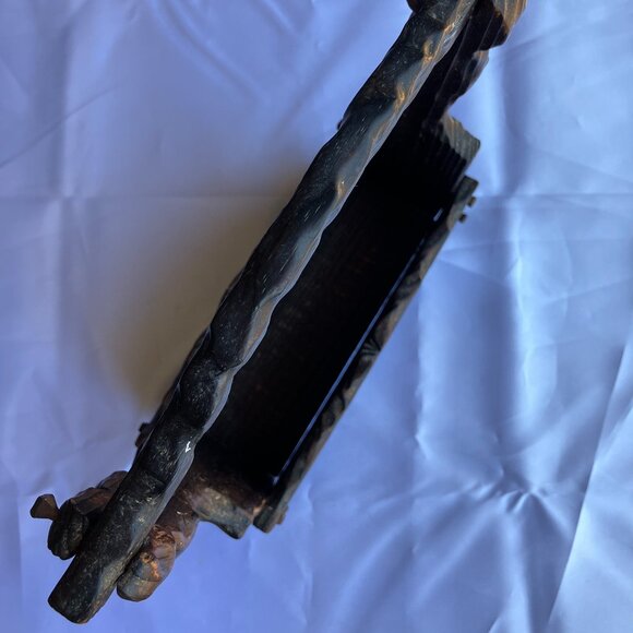 Rustic Dark Wood Caddy - Picture 5 of 7